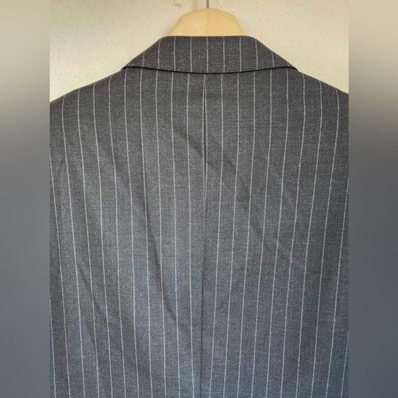 Brooks Brothers Vitale Barberis Canonico Gray Pinstripe Wool Blazer Size 42R - Picture 5 of 10
